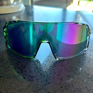 Blenders sunglasses limited edition shows some wear.  Light scratch on lens
